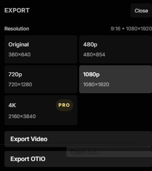 IMABIRD export screenshot