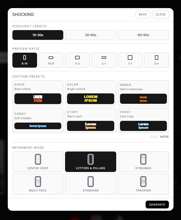 IMABIRD cuts wizard screenshot